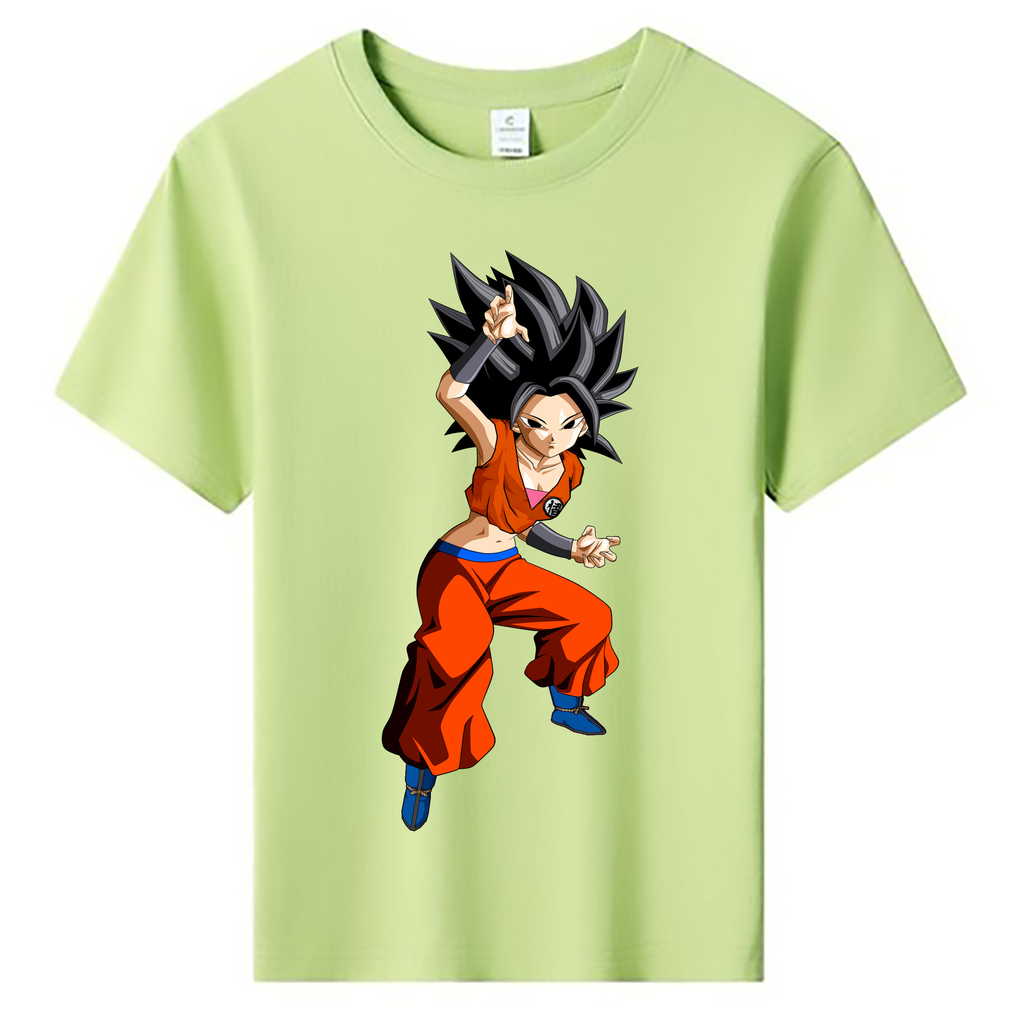 （画像用） ドラゴンボール カリフラ DRAGON BALL Caulifla 綿100％キッズTシャツ（フロントプリント）